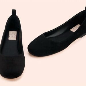 AGL Women's Black “Kim” Suede Ballet Flats